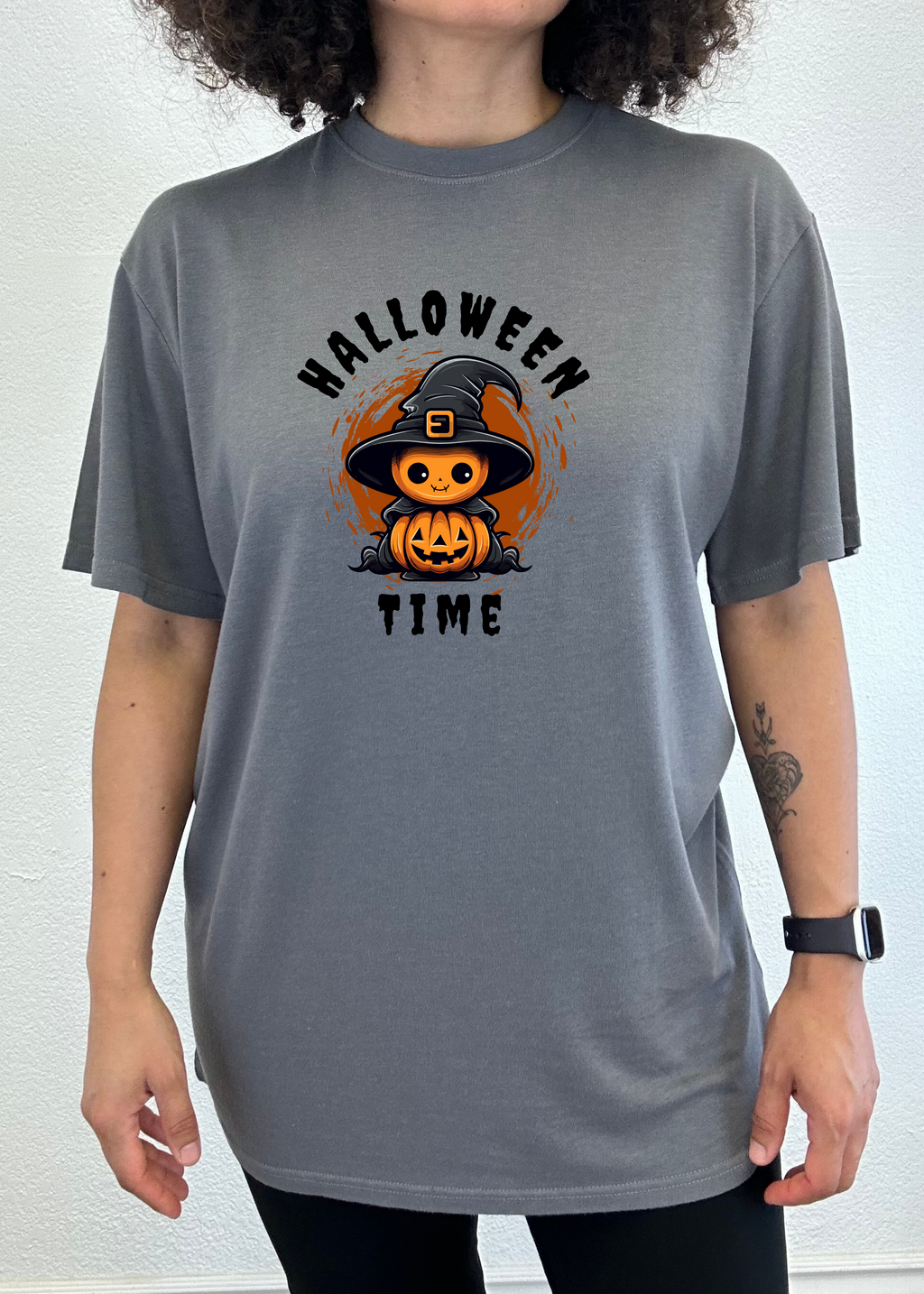 Spun Bamboo Halloween Time Unisex Bamboo Viscose/Organic Cotton Short Sleeve Graphic T-Shirt — main product shot