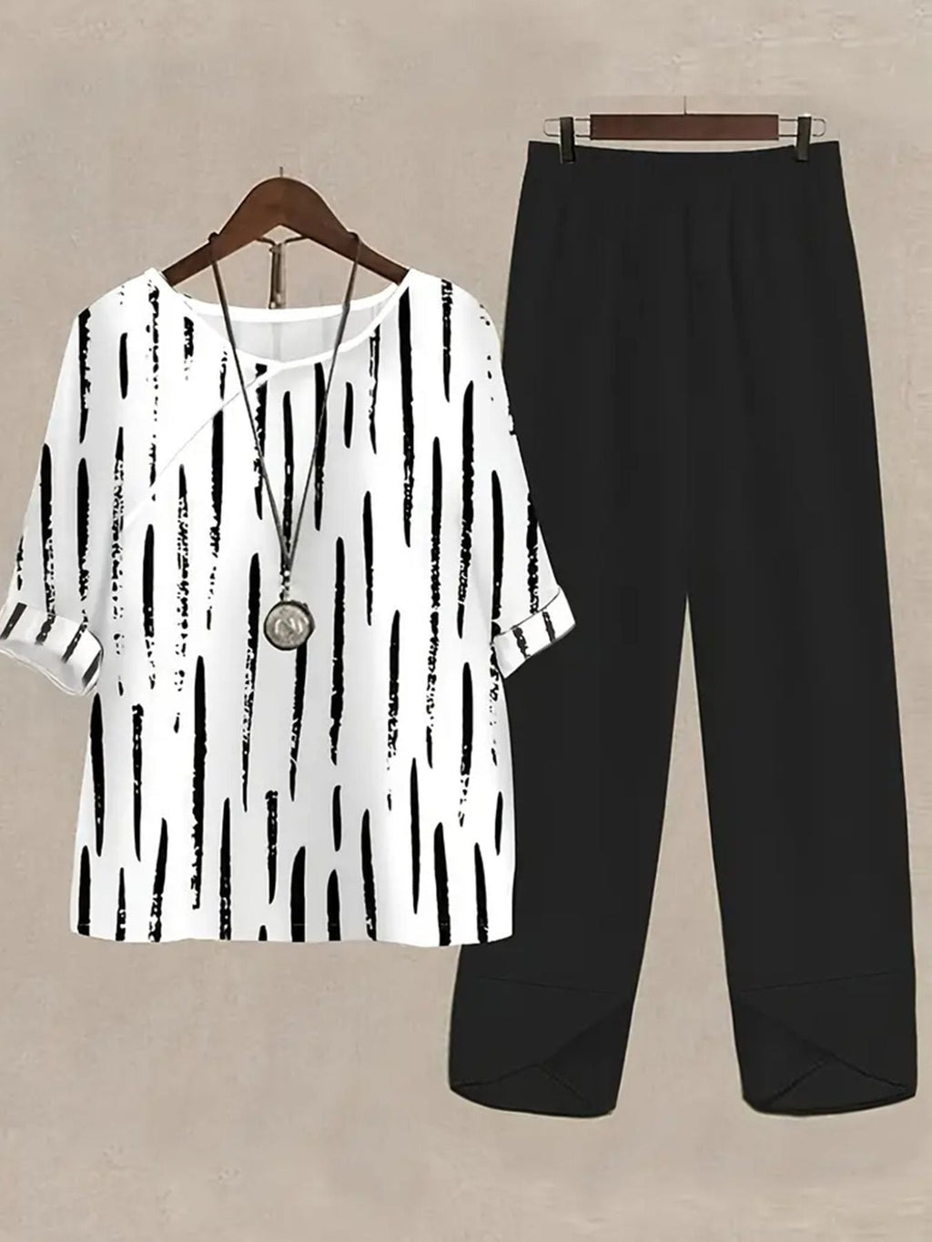 Printed Half Sleeve Top and Pants Set