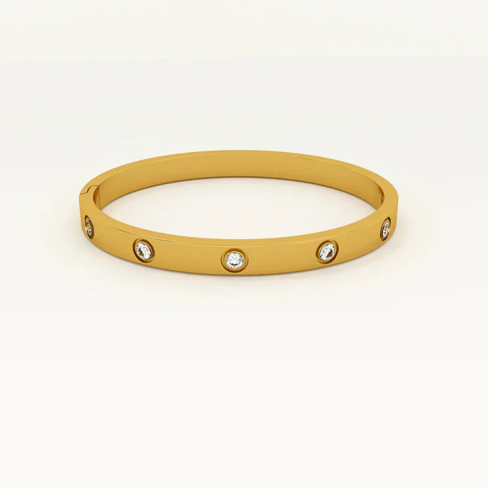 Crystal Love Bangle Bracelet - Sori Style — view 2