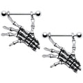 BodyCandy 14G 3/4 Skeleton Hand Dangle Nipple Shield Set — main product shot
