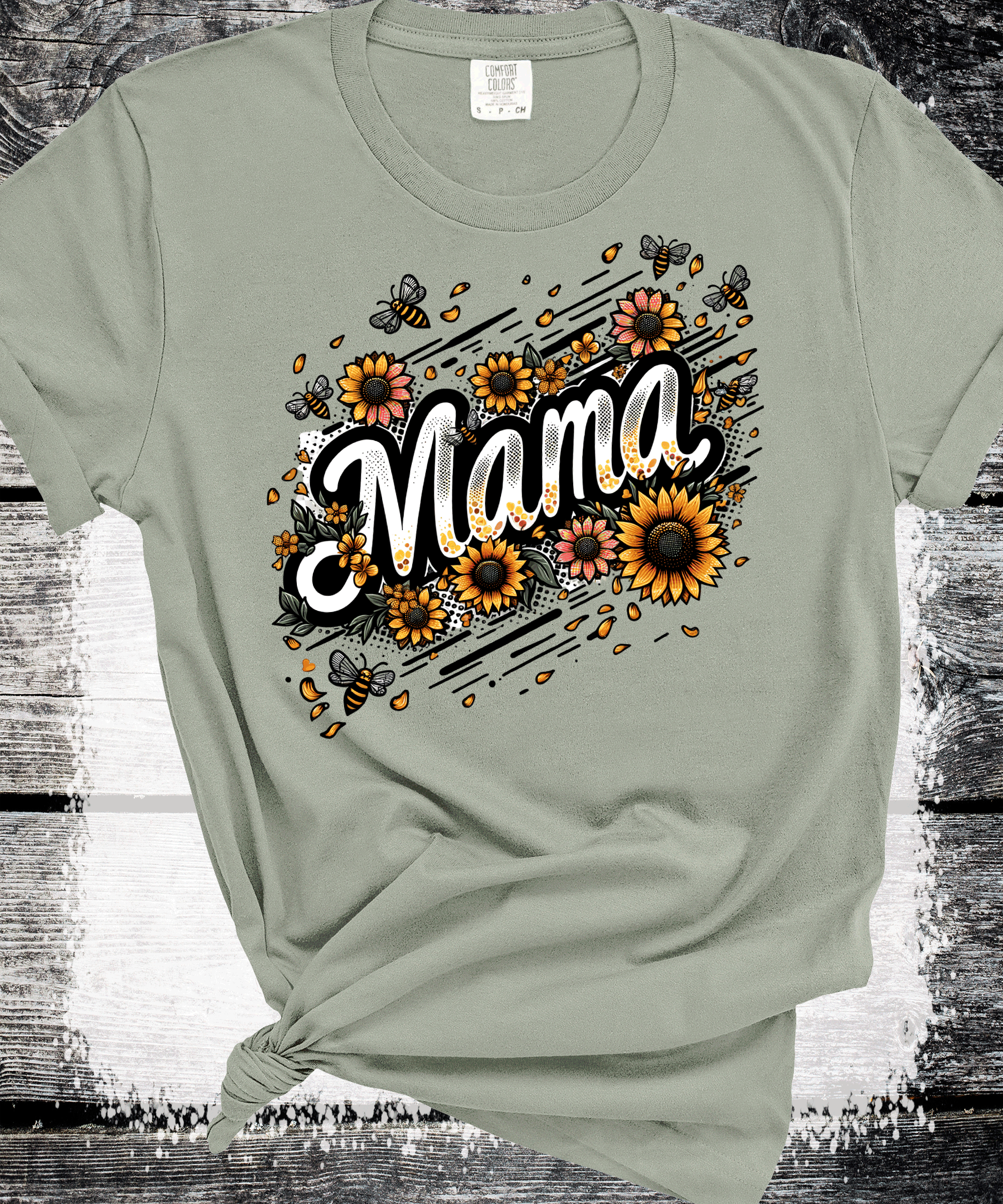 A Blessed Texas Mess Boutique Comfort Colors® Sunflower Mom Gift Sweatshirt, Cute Mothers Day Gift, Mama… — construction detail