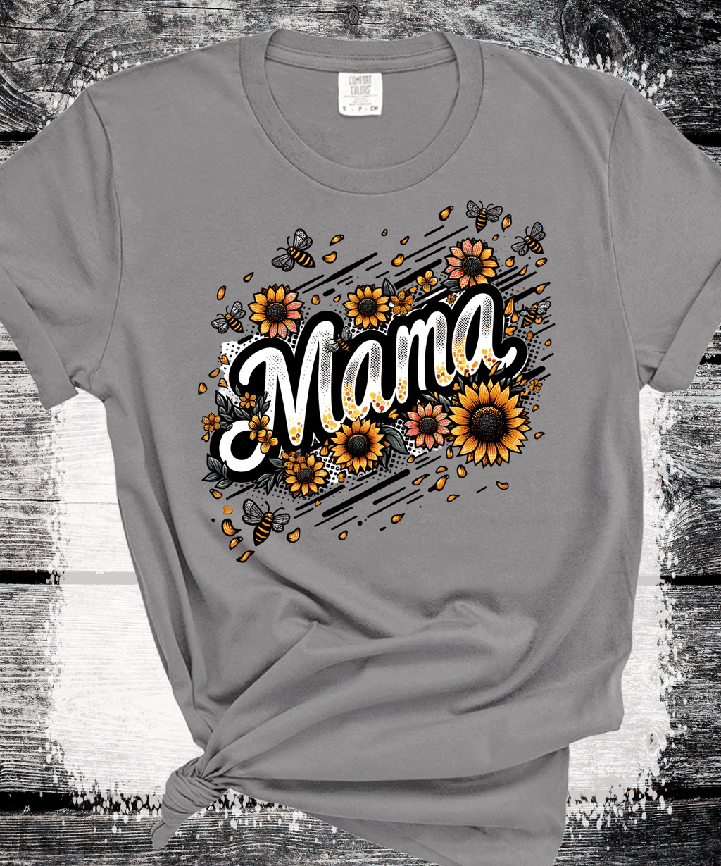 A Blessed Texas Mess Boutique Comfort Colors® Sunflower Mom Gift Sweatshirt, Cute Mothers Day Gift, Mama… — detail shot 8