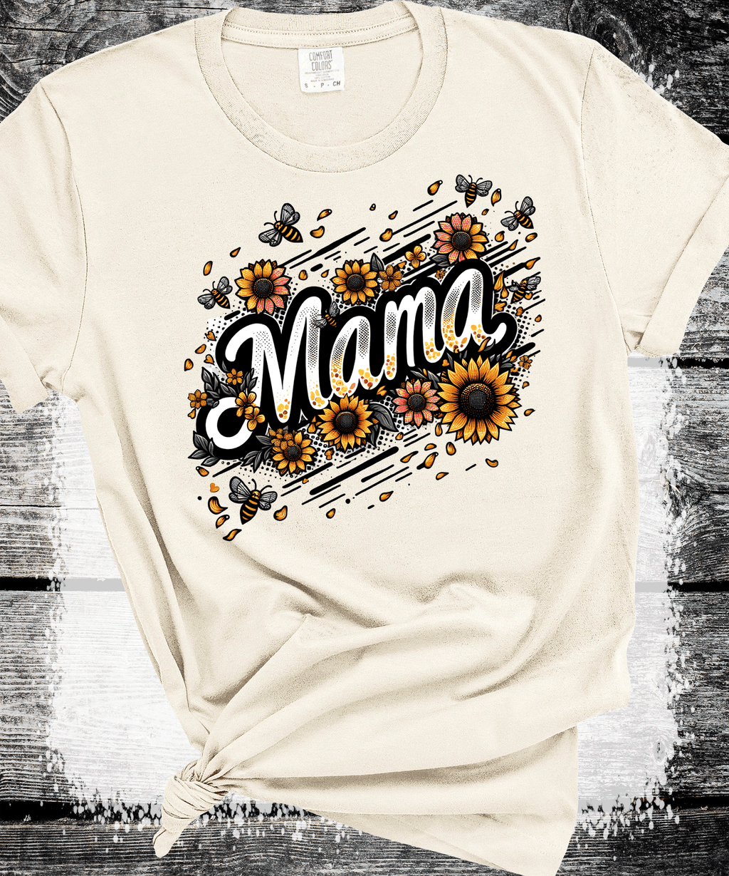 A Blessed Texas Mess Boutique Comfort Colors® Sunflower Mom Gift Sweatshirt, Cute Mothers Day Gift, Mama… — detail shot 7