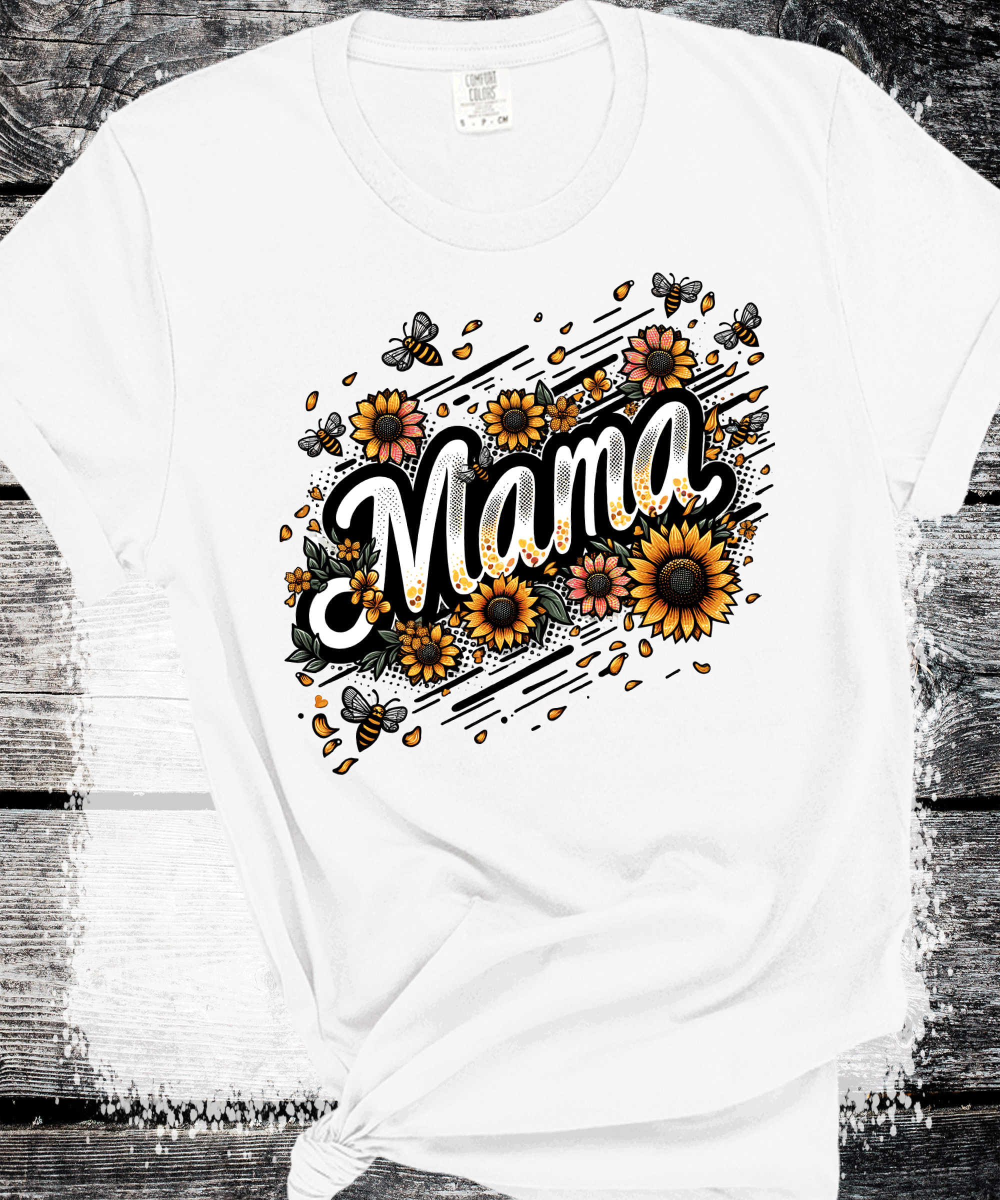A Blessed Texas Mess Boutique Comfort Colors® Sunflower Mom Gift Sweatshirt, Cute Mothers Day Gift, Mama… — detail shot 6