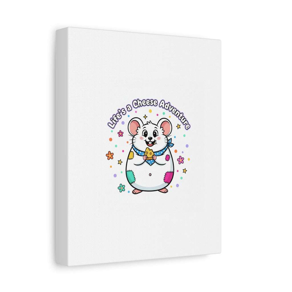 Life's a Cheese Adventure Canvas | Rodent-Core rat art print