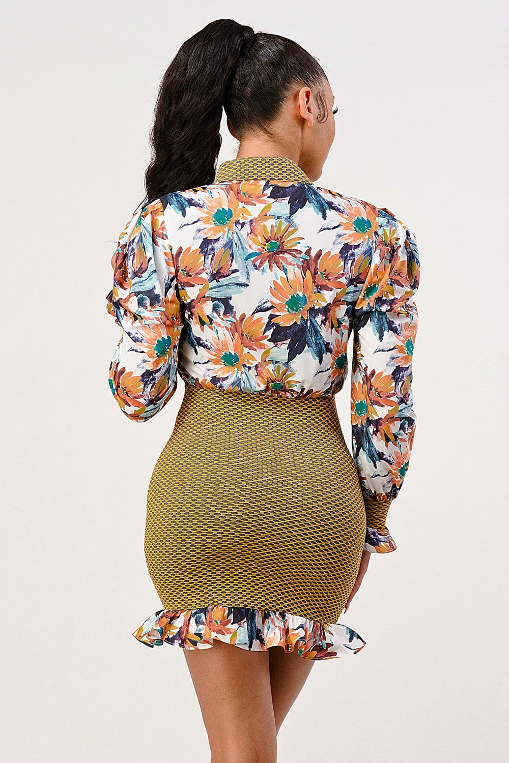 Tropical Elegance Mini Dress