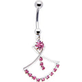 BodyCandy Lavender Gem NOUVEAU TWIST Dangle Belly Ring — main product shot