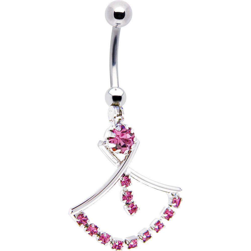 BodyCandy Lavender Gem NOUVEAU TWIST Dangle Belly Ring — main product shot