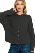 Zenana Collared Button Down Cardigan Sweater