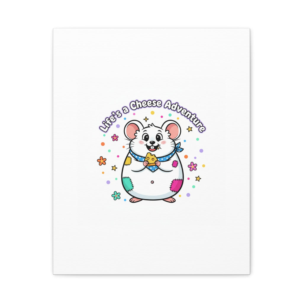 Life's a Cheese Adventure Canvas | Rodent-Core rat art print