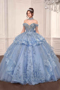 Ladivine 15742 Off the Shoulder Poofy Quinceanera Ball Gown