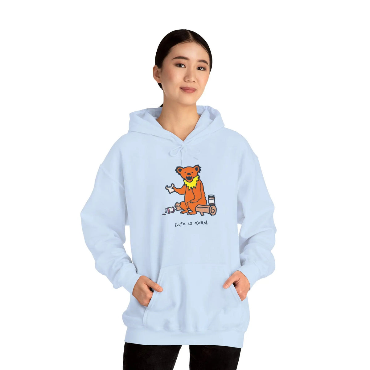 Life is Dead Snackin' Bear Hoodie