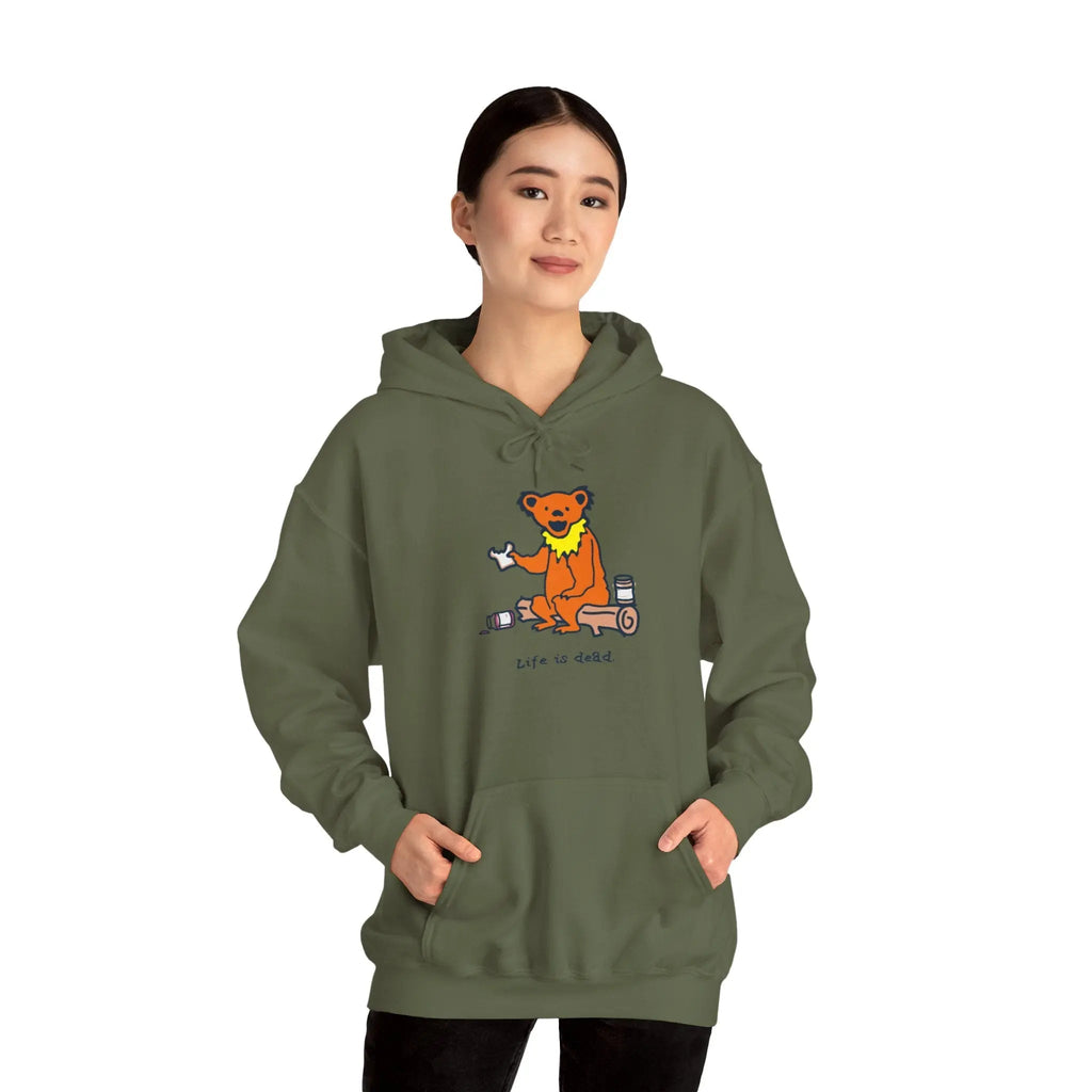 Life is Dead Snackin' Bear Hoodie