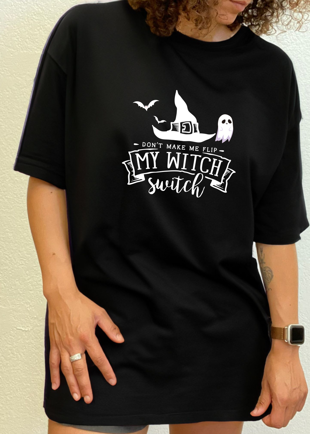 Spun Bamboo My Witch Unisex Bamboo Viscose/Organic Cotton Short Sleeve Graphic T-Shirt — in-use photo