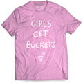 Bigger Than Basketball Girls Get Buckets - T-Shirt - Pink — main product shot