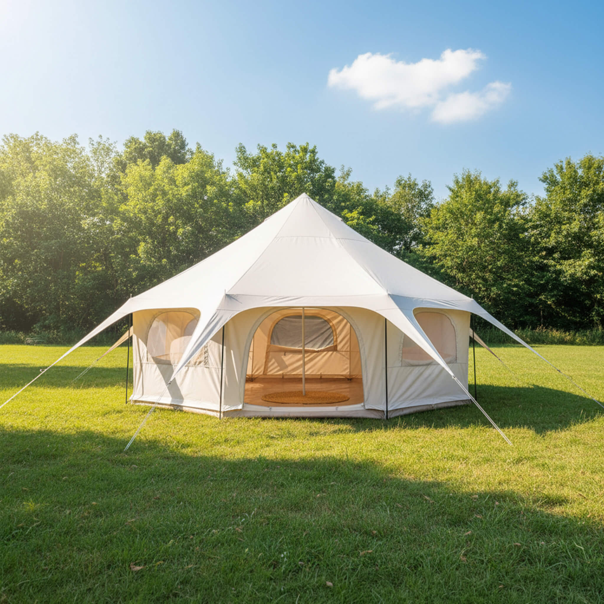 Large 15FT 600D Oxford Bell Tent With Stove Jack For Glamping And Camping (SAK10987) – SAKSBY WHOLESALE