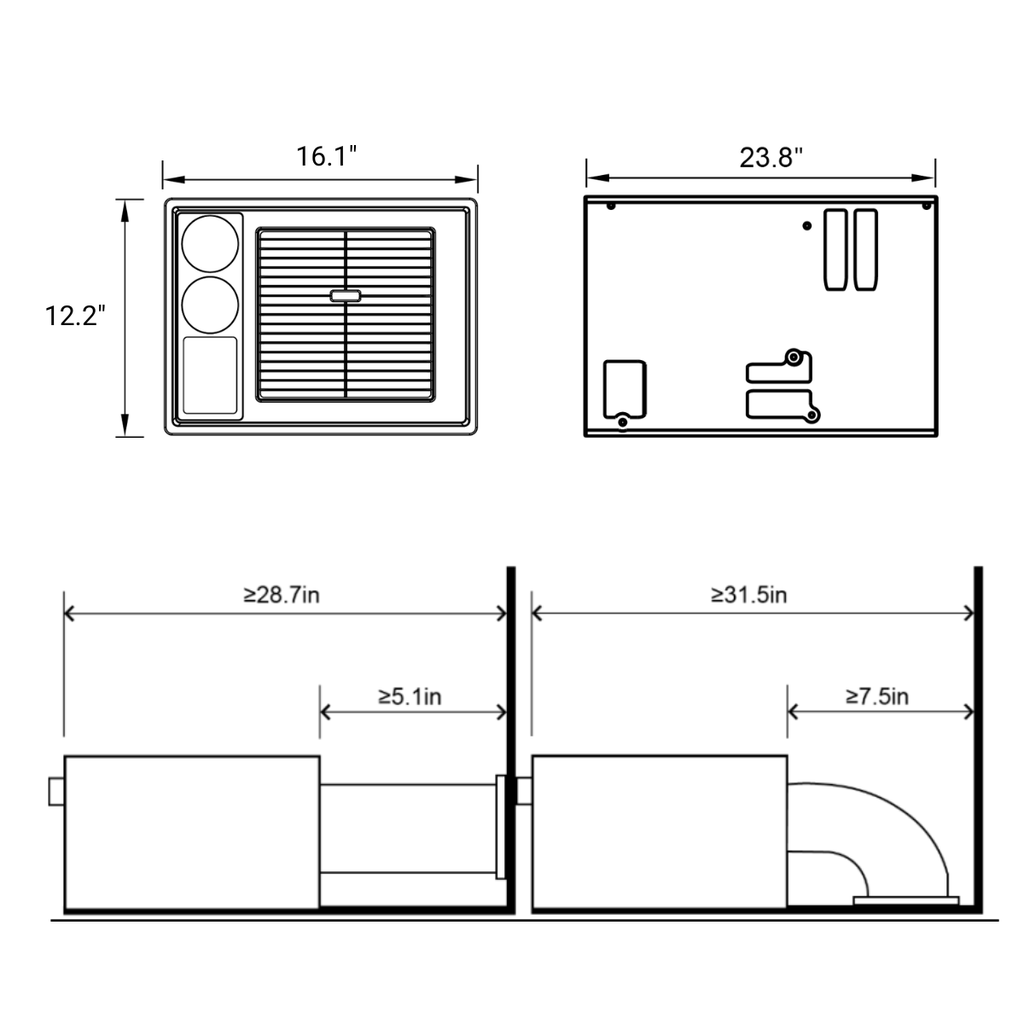 Velit 2000U - 12V/24V/48V Under-Bench Off Grid Air Conditioner – velitcamping, view 6