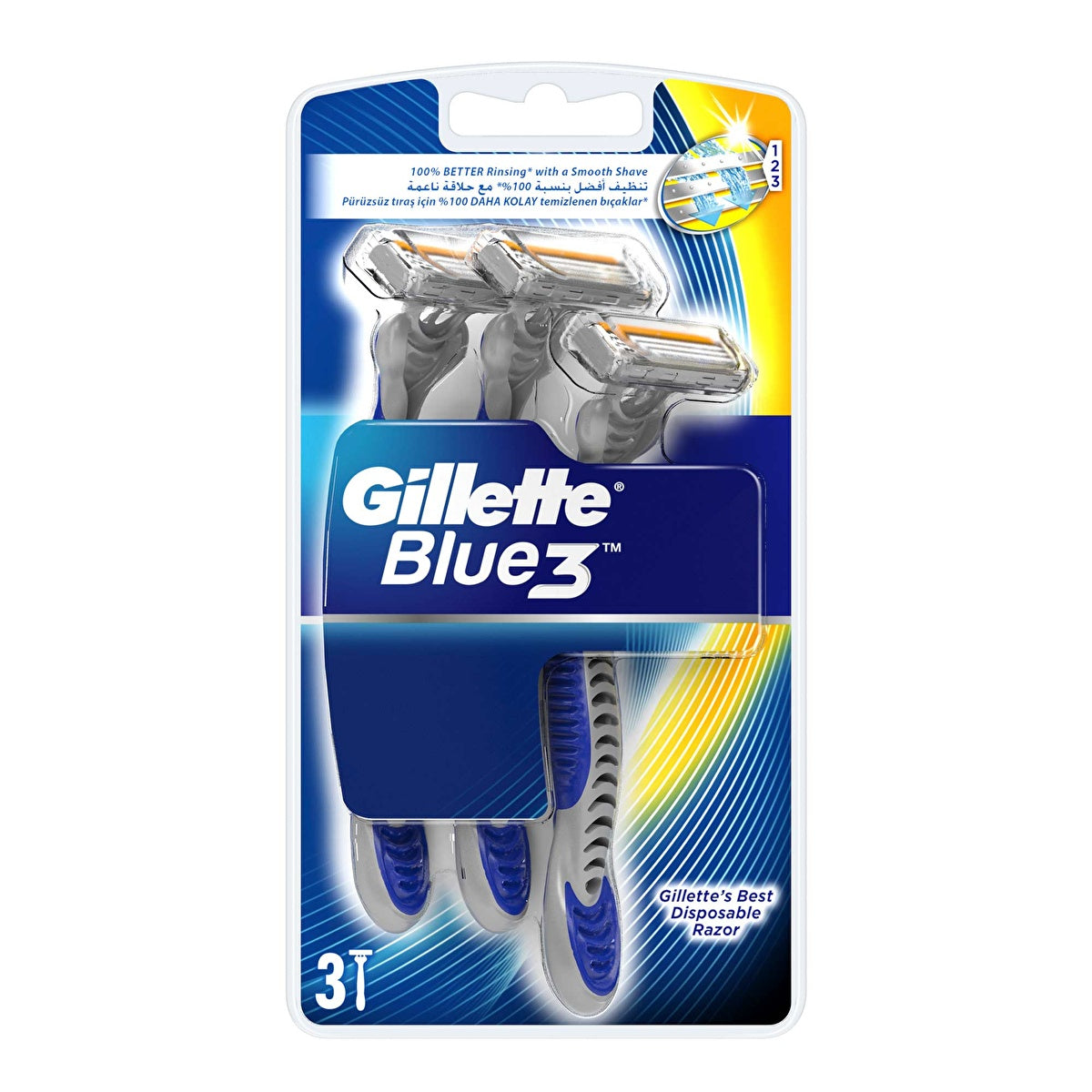 Gillette Blue3 Disposable Razor 3-Pack - Comfort Technology