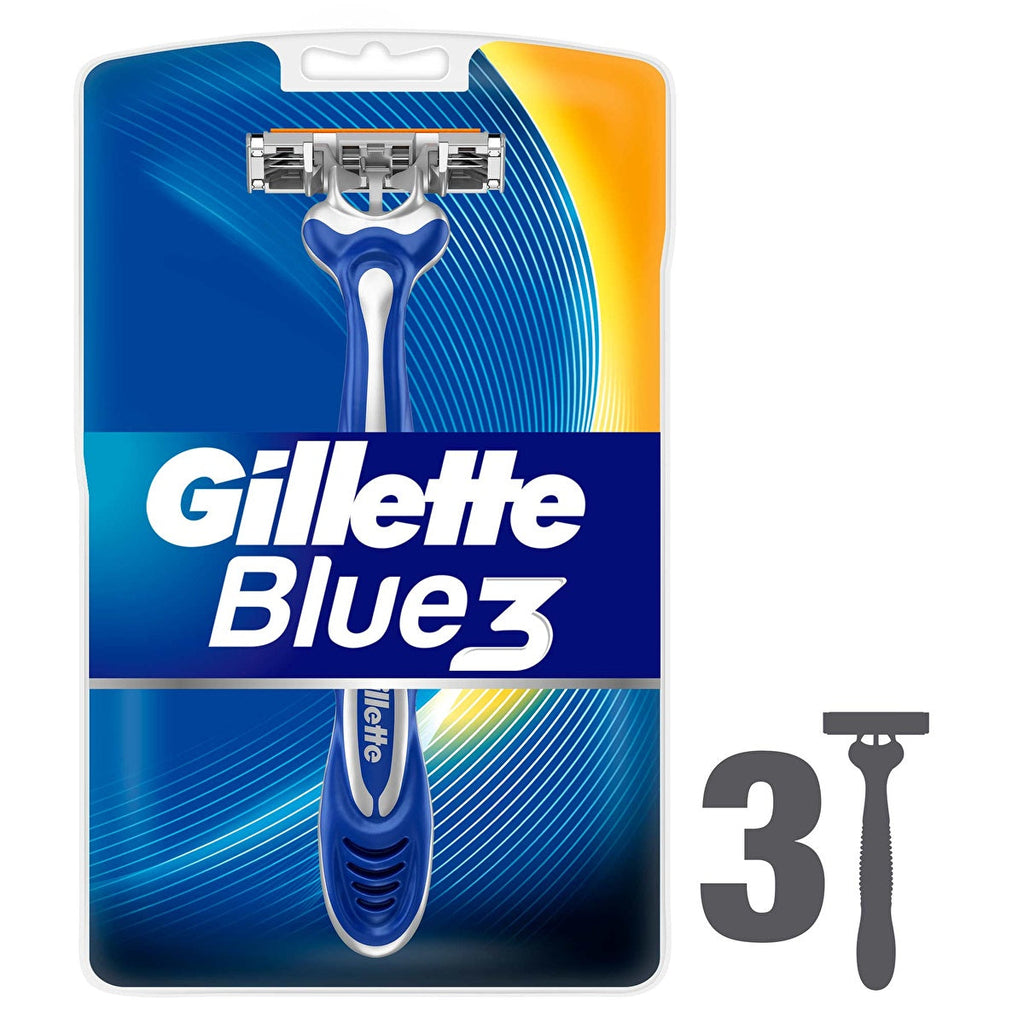 Gillette Blue3 Disposable Razor 3-Pack - Comfort Technology