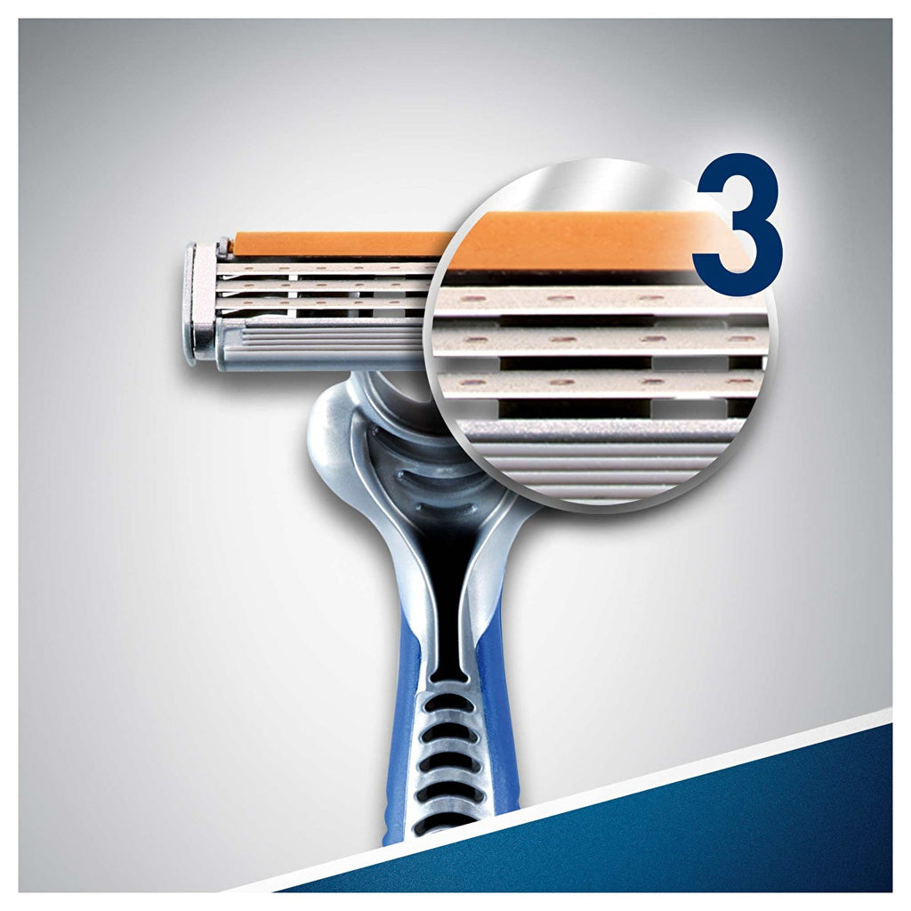 Gillette Blue3 Disposable Razor 3-Pack - Comfort Technology