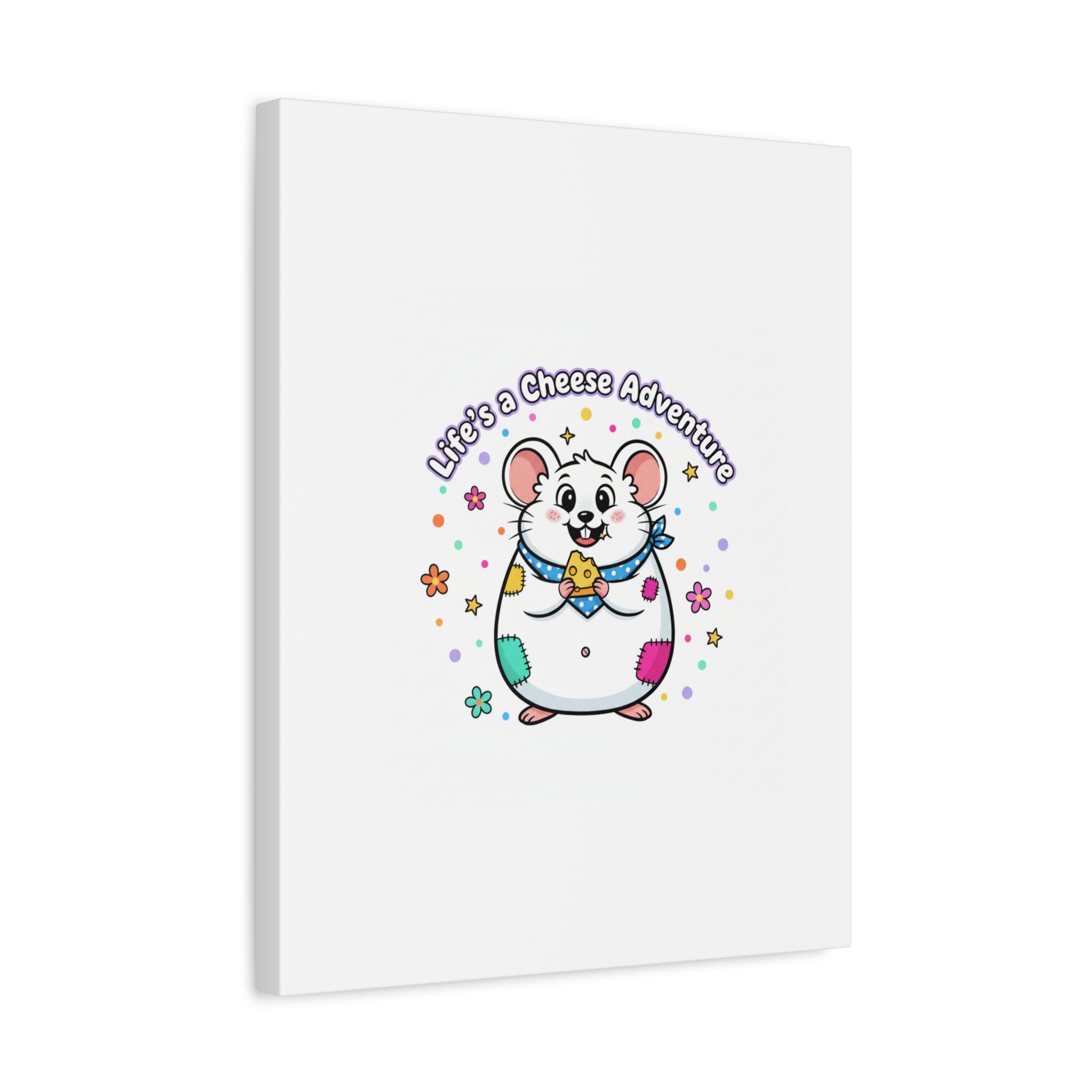 Life's a Cheese Adventure Canvas | Rodent-Core rat art print