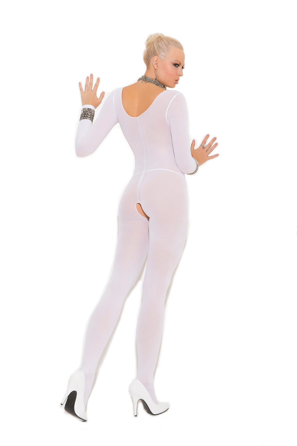 Love Spark Cove | Intimate Apparel, Pleasure Shop & Free Shipping Opaque Long Sleeve Bodystocking With Open Crotch — alternat
