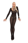 Love Spark Cove | Intimate Apparel, Pleasure Shop & Free Shipping Opaque Long Sleeve Bodystocking With Open Crotch — main pro