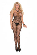 Love Spark Cove | Intimate Apparel, Pleasure Shop & Free Shipping Rose Lace Bodystocking With Open Crotch — main product shot