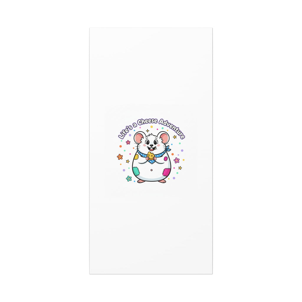 Life's a Cheese Adventure Canvas | Rodent-Core rat art print