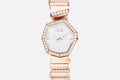 Rose Gold, Diamonds and White Mother-of-pearl GEM DIOR • Ø 27 mm, Quartz Movement