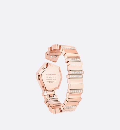 Rose Gold, Diamonds and White Mother-of-pearl GEM DIOR • Ø 27 mm, Quartz Movement