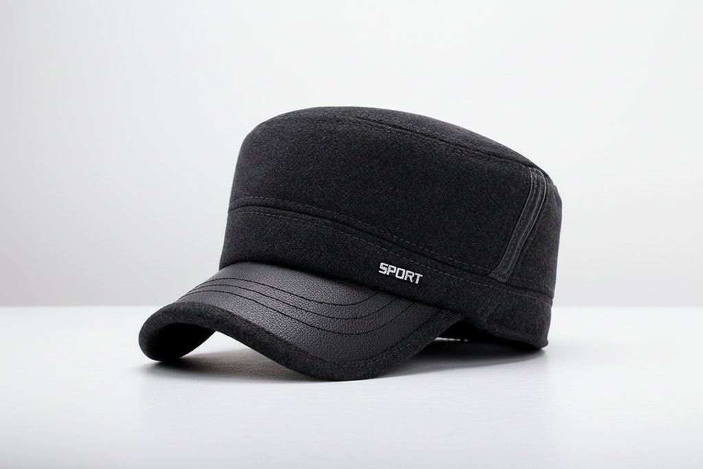 Winter Flat Hat – Classic Warm Wool-Style Newsboy Cap