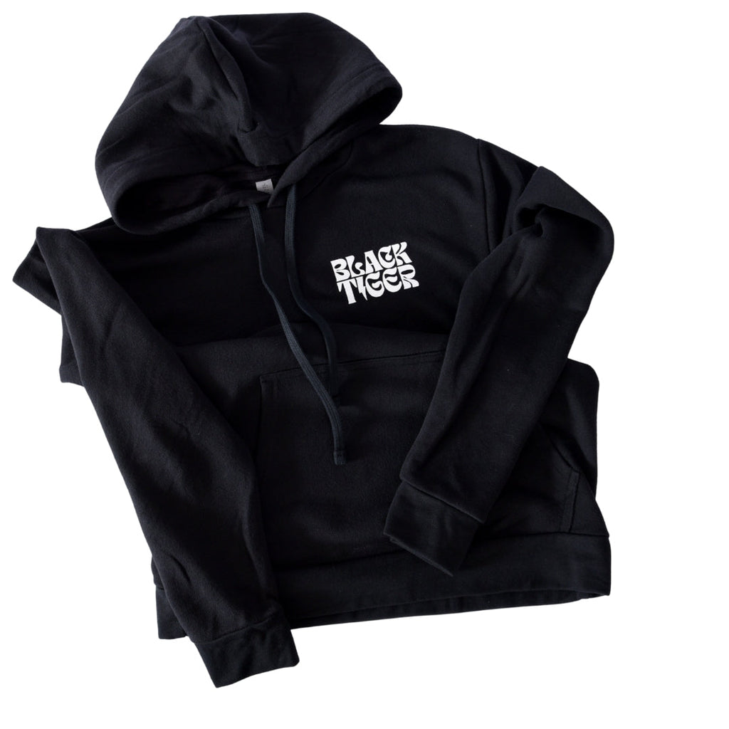 Black Tiger International Attack Tiger Logo Hoodie Black — lifestyle context