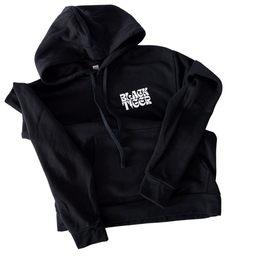 Black Tiger International Attack Tiger Logo Hoodie Black — lifestyle context