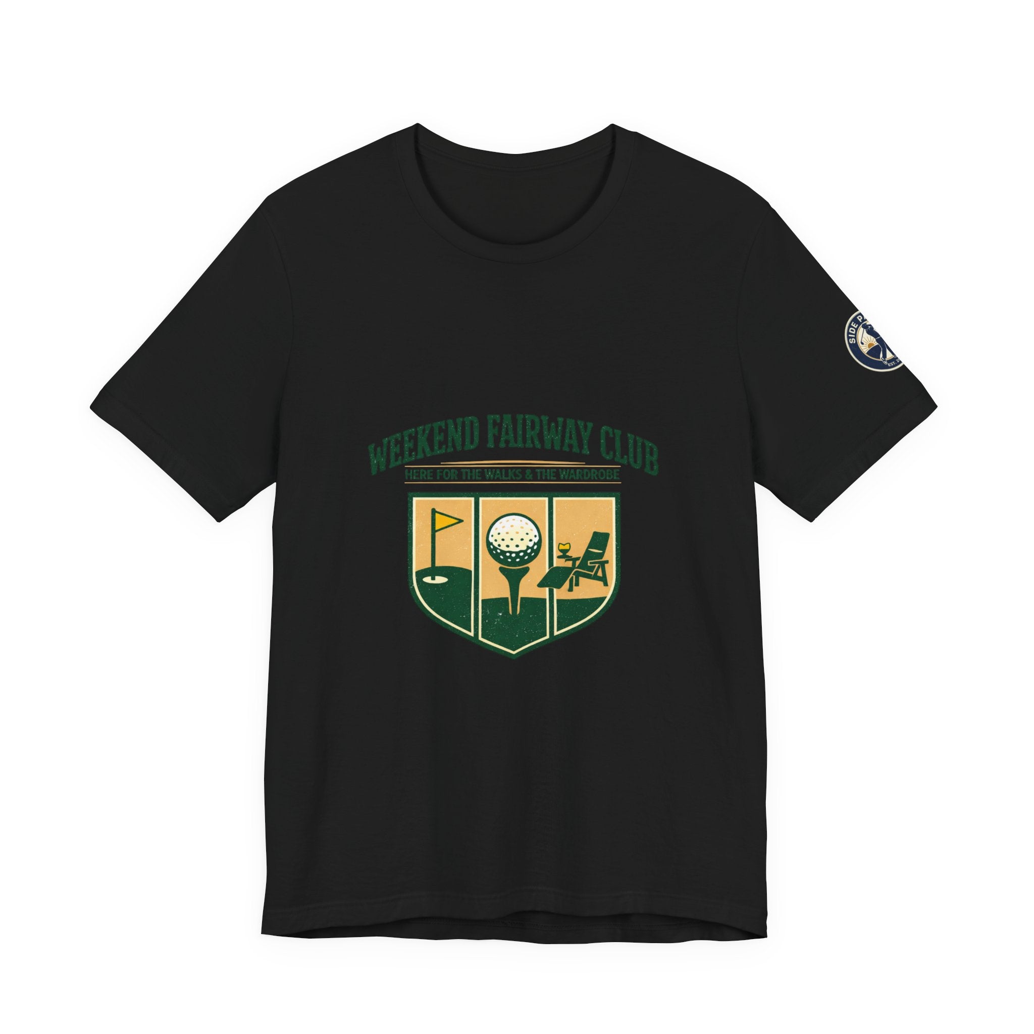 Tristan’s Treehouse Weekend Fairway Club Tee | golf aesthetic, country-club core — detail close-up