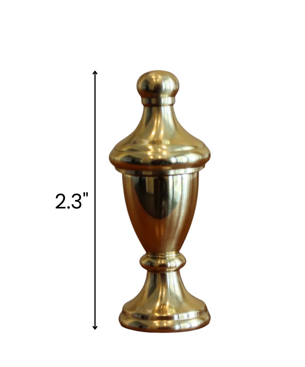 Decorative Spire Lamp Finial Polished Brass, 2.3"h – LampsUSA, view 4