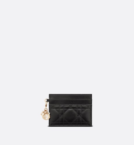 Lady Dior Five-Slot Card Holder • Black Cannage Lambskin