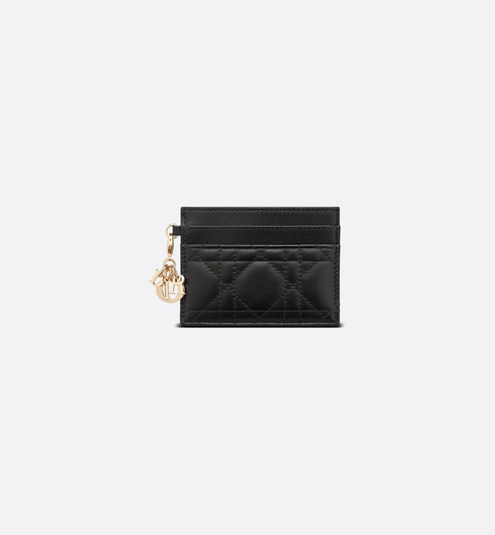 Lady Dior Five-Slot Card Holder • Black Cannage Lambskin