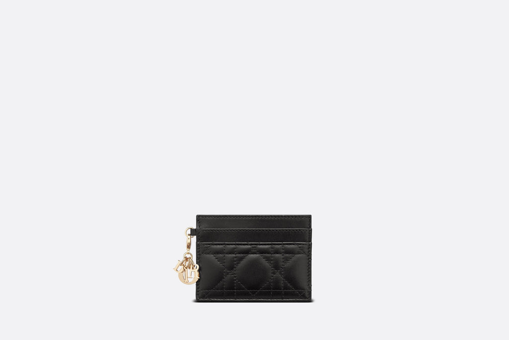 Lady Dior Five-Slot Card Holder • Black Cannage Lambskin