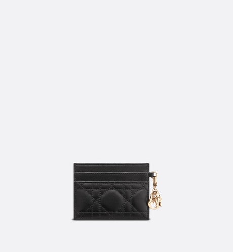 Lady Dior Five-Slot Card Holder • Black Cannage Lambskin