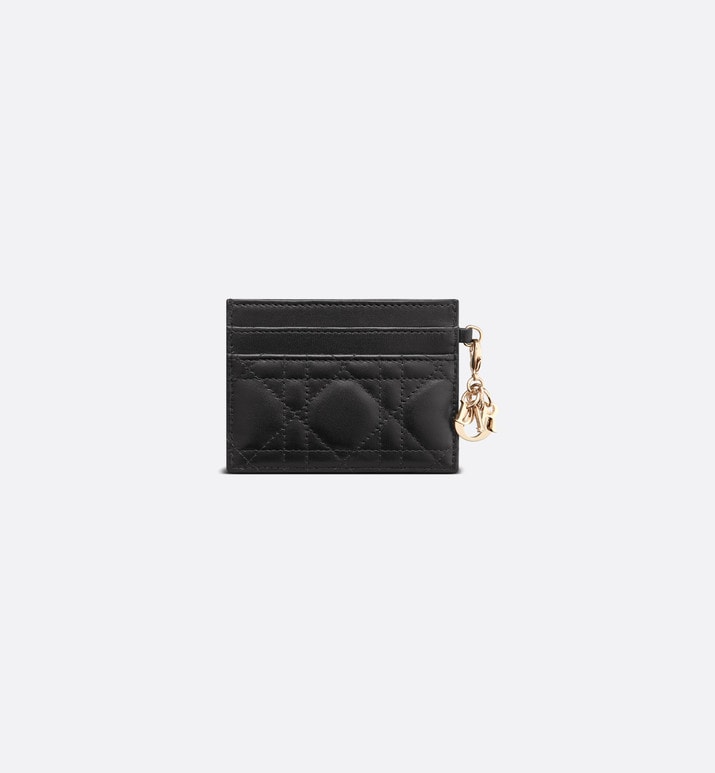 Lady Dior Five-Slot Card Holder • Black Cannage Lambskin