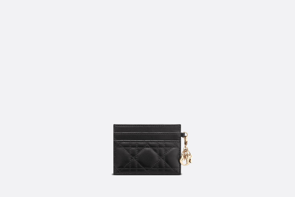 Lady Dior Five-Slot Card Holder • Black Cannage Lambskin