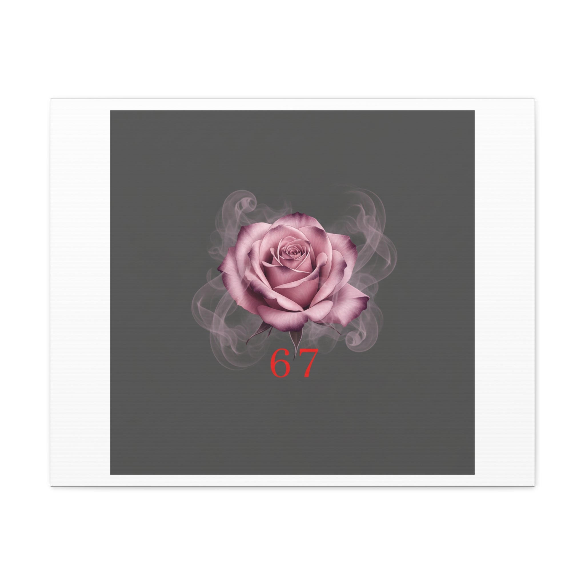 6 7 Valentine's Canvas | Viral Gothic Rose Wall Art | 6 7 Meaning Dark Romance