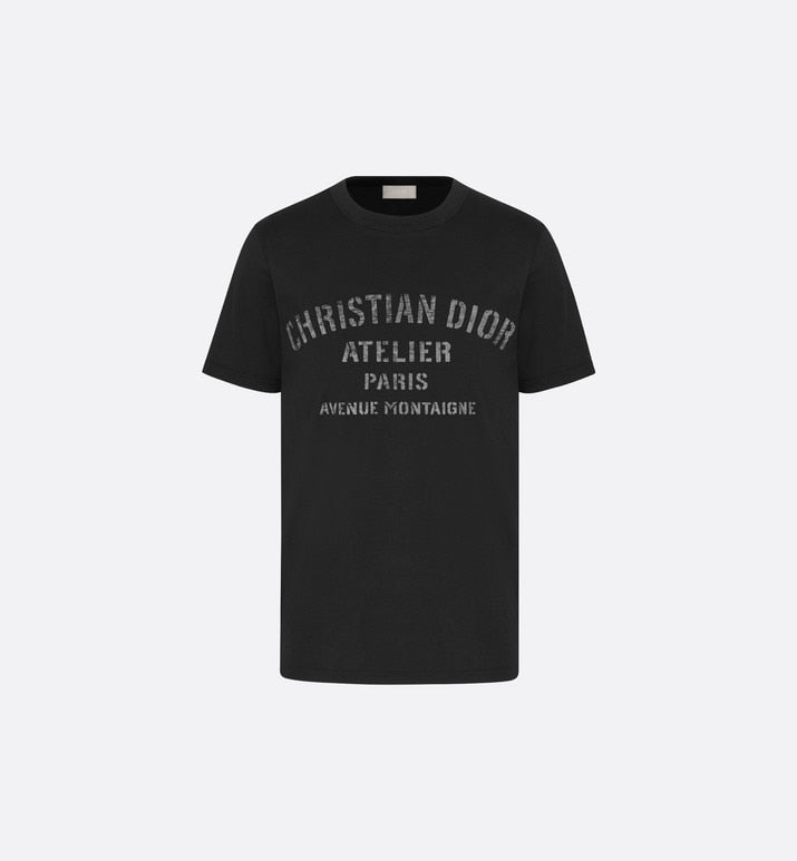 Oversized 'CHRISTIAN DIOR ATELIER' T-Shirt • Black Cotton Jersey