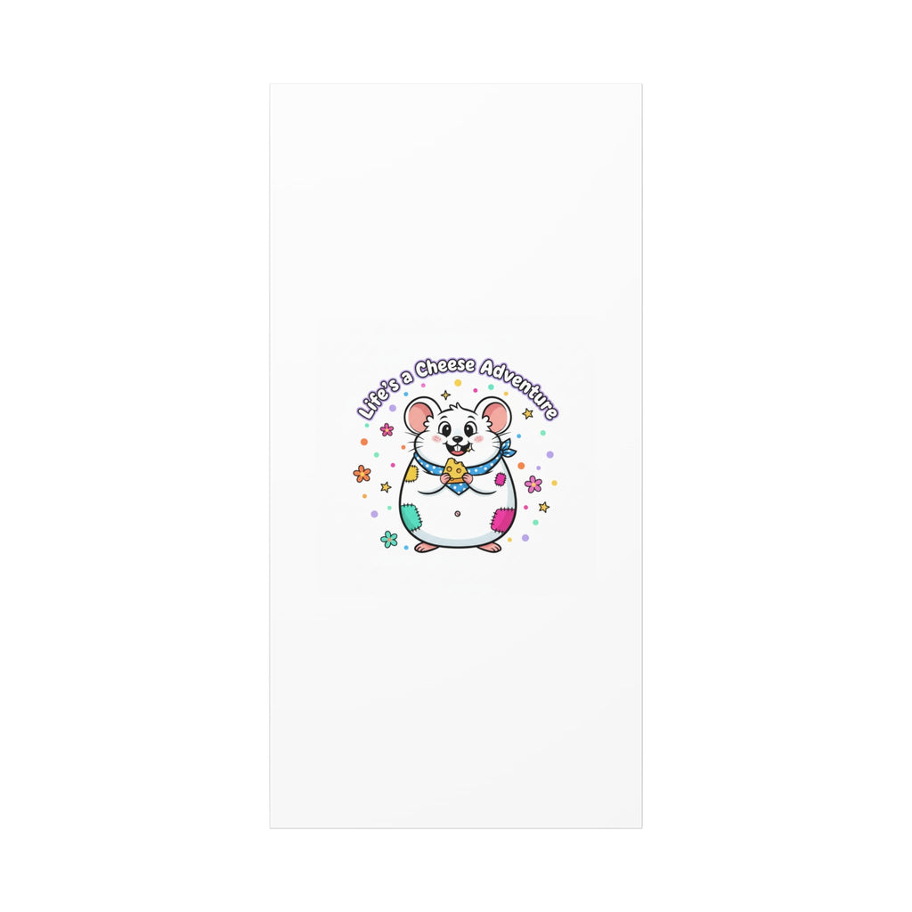 Life's a Cheese Adventure Canvas | Rodent-Core rat art print