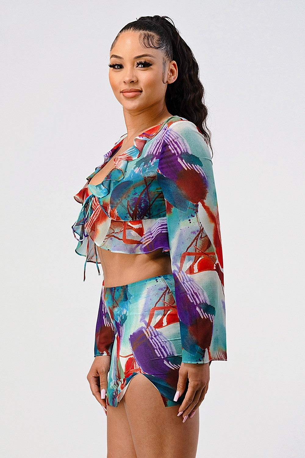 SALE Color pallet ruffle lightweight two pcs set