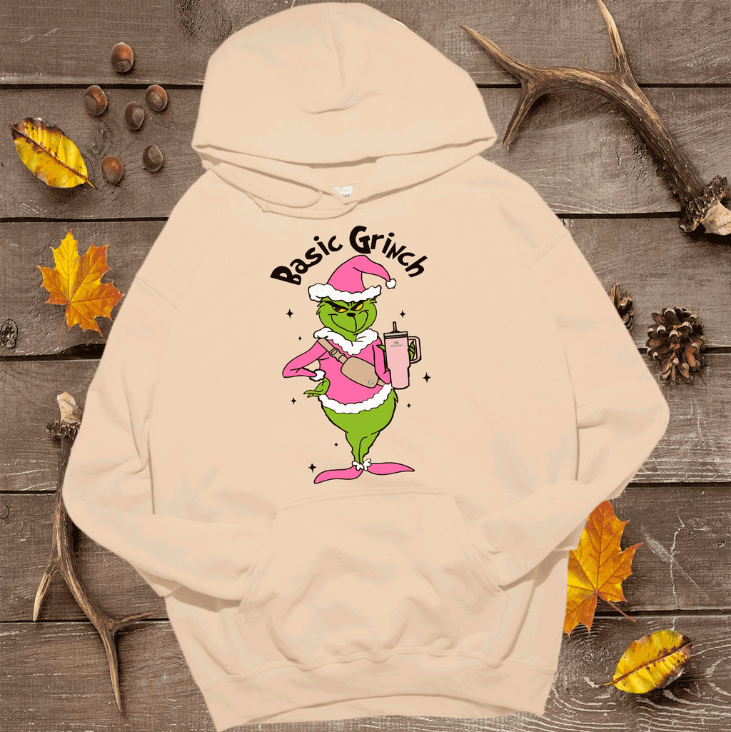 A Blessed Texas Mess Boutique Basic Grinch Fanny pack Stanley Cup Pink Grinch Funny Christmas Grinch Shirt — detail close-up