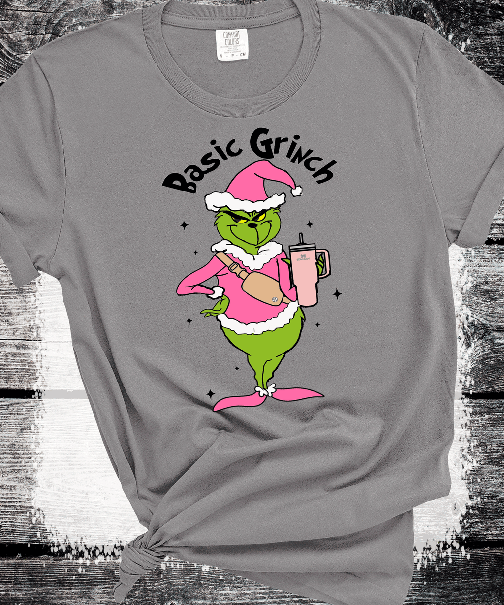 A Blessed Texas Mess Boutique Basic Grinch Scrouge Pink Christmas Classic Christmas Family Movie Shirts… — lifestyle worn / used context
