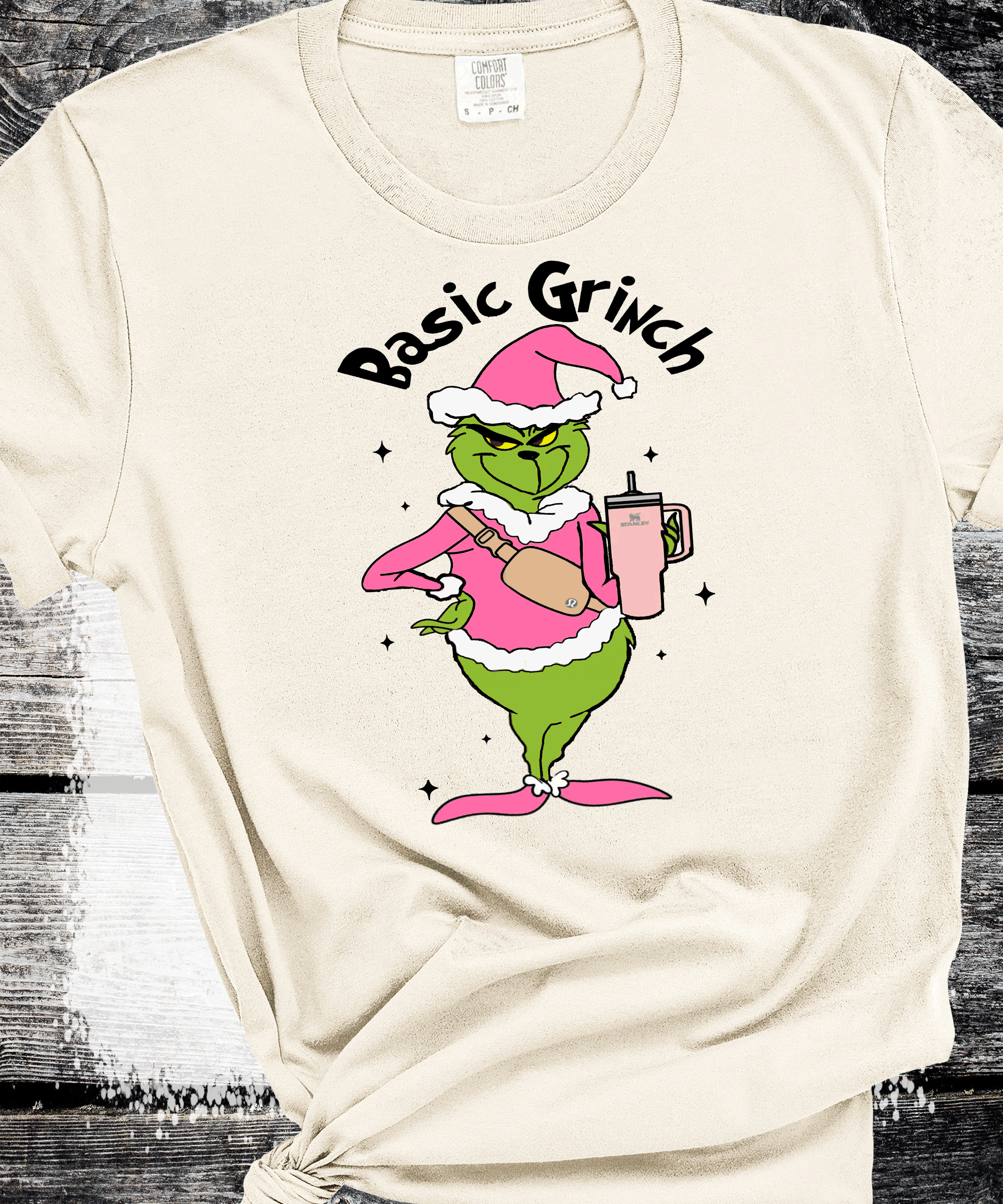 A Blessed Texas Mess Boutique Basic Grinch Scrouge Pink Christmas Classic Christmas Family Movie Shirts… — main product shot
