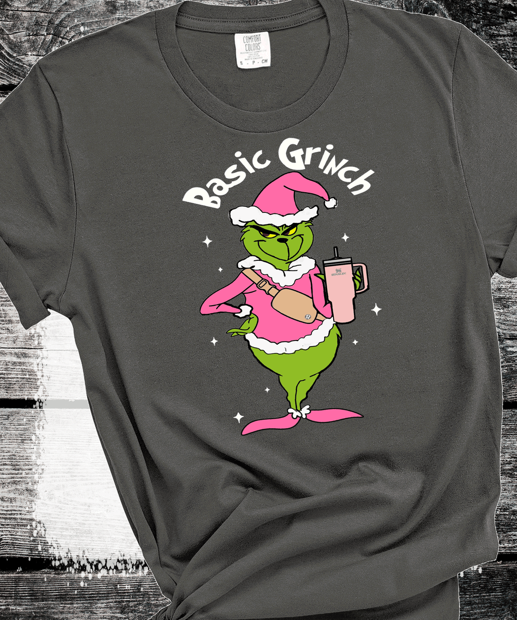 A Blessed Texas Mess Boutique Basic Grinch Scrouge Pink Christmas Classic Christmas Family Movie Shirts… — detail shot 7